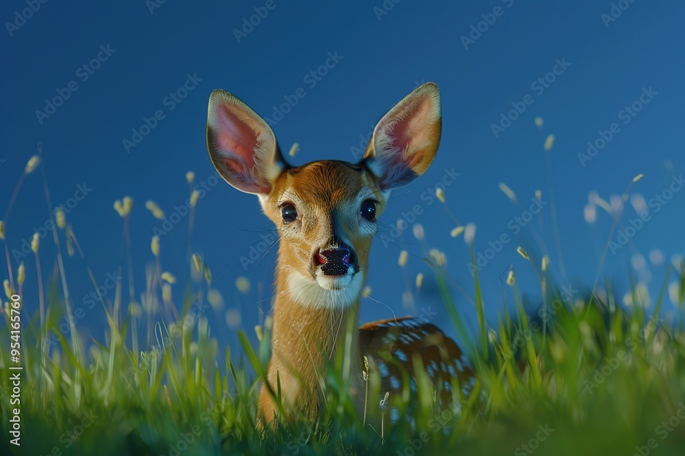 Fawn in Grassland Fawn in Grassland
