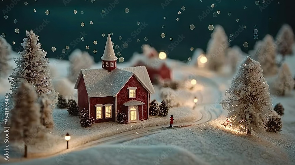 Miniature Christmas church Miniature Christmas church