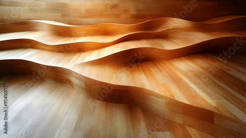 Abstract wooden floor with ...