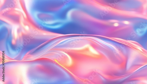 Wallpaper Mural Abstract pastel holographic texture background. Colorful iridescent gradient with soft, fluid shapes creating a soothing visual experience. Torontodigital.ca