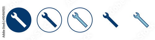 wrench icon vector isolated on white background. Wrench vector icon. Spanner symbol