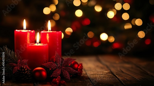 Christmas candles and decoration 
