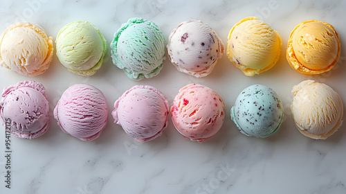 Assortment of colorful ice ...