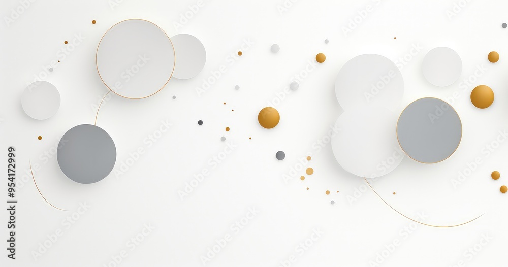 Abstract design featuring circles and dots in soft colors on a minimalistic background. Abstract design featuring circles and dots in soft colors on a minimalistic background.