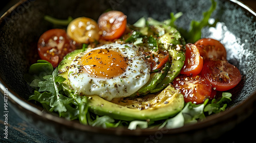 Avocado, Tomato and Fried E...
