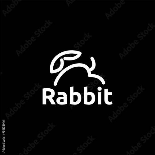 rabbit line art.eps