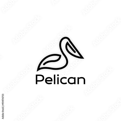 pelican line art.eps