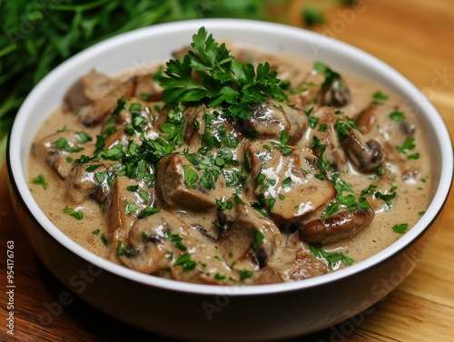 Delicious Russian Beef Stroganoff: Tender Beef Strips in Creamy Mushroom Sauce