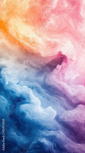 Wallpaper Mural Ethereal cloud-like marble texture in various soft pastel hues Torontodigital.ca