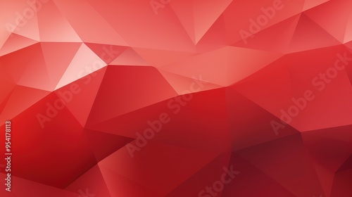 A vibrant abstract red polygonal background with varying shades and textures.