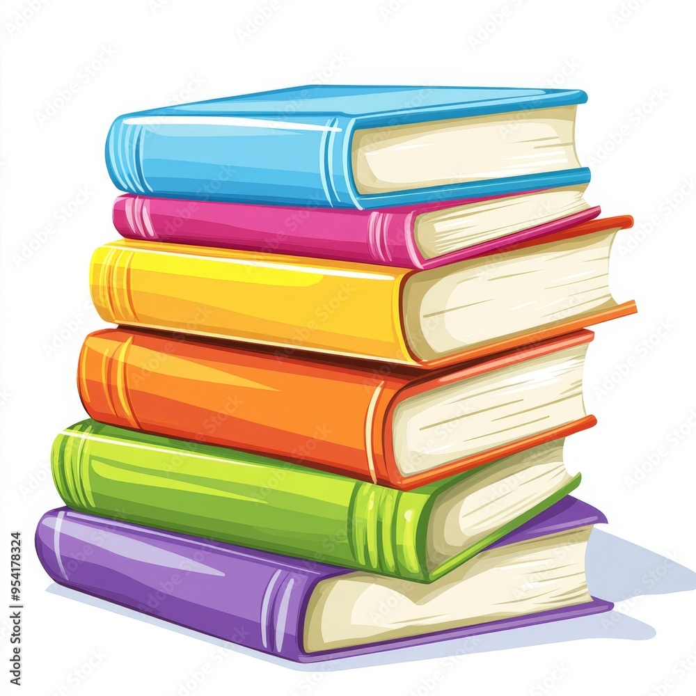A Rainbow of Knowledge: A vibrant stack of colorful books beckons, promising a journey into the world of literature and learning. A Rainbow of Knowledge: A vibrant stack of colorful books beckons, promising a journey into the world of literature and learning.