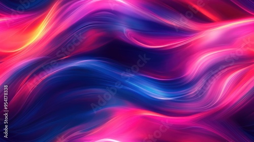 Wallpaper Mural Vibrant abstract background with flowing waves of pink, purple, and blue hues creating a dynamic, colorful, and fluid design. Torontodigital.ca