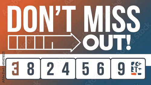 A countdown timer with orange and blue digits evokes urgency and excitement for a limitedtime offer or event 
 photo