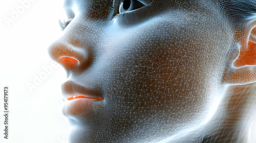 Close up profile of a digit...