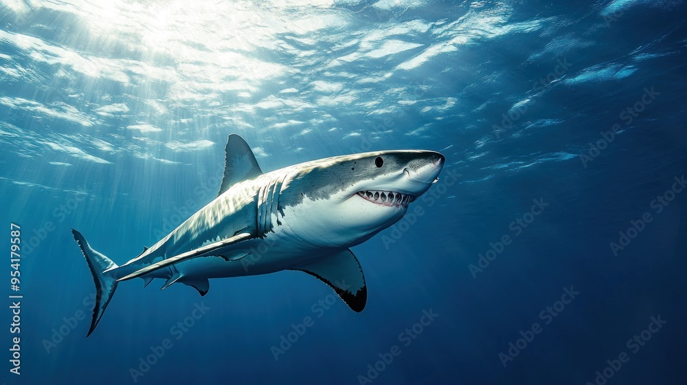 Great White Shark Underwater Great White Shark Underwater