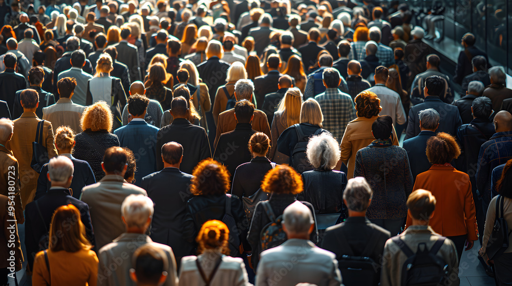 Obraz premium Business People in a Crowd | Professional Networking and Corporate Environment