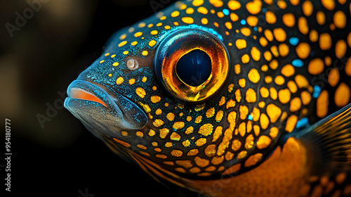 Close-up of a colorful fish...