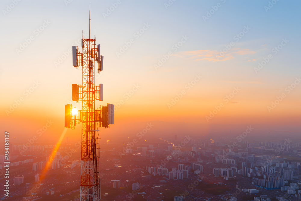Cellular Communications Tower | Modern Telecommunication Infrastructure and Network Signal Technology Cellular Communications Tower | Modern Telecommunication Infrastructure and Network Signal Technology