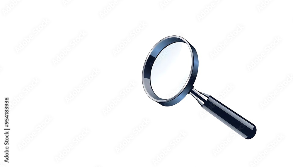 Creative vector illustration of realistic magnifying glass isolated on white background, Magnifying glass. search icon, Magnifying Glass Icon and Illustration. created with generative ai Creative vector illustration of realistic magnifying glass isolated on white background, Magnifying glass. search icon, Magnifying Glass Icon and Illustration. created with generative ai