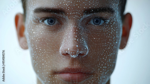 Close-up of a person's face...