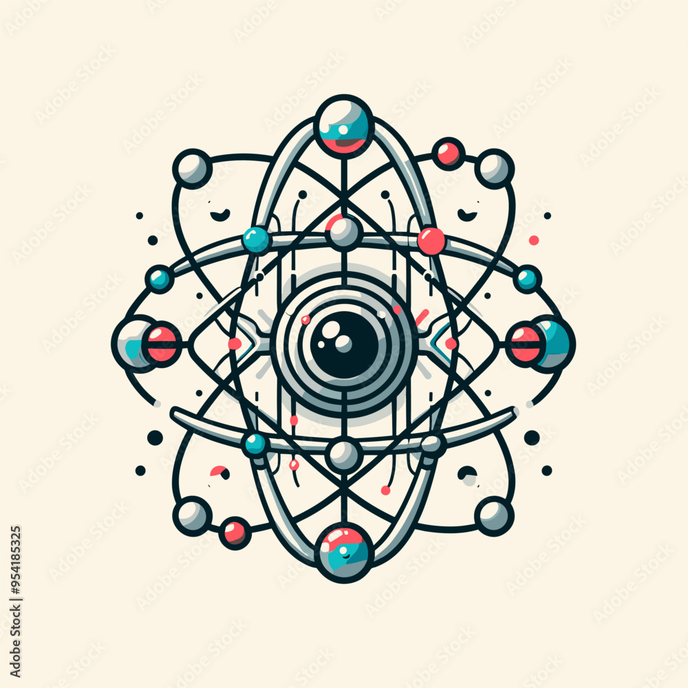 atom nucleus illustration vector flat atom nucleus illustration vector flat