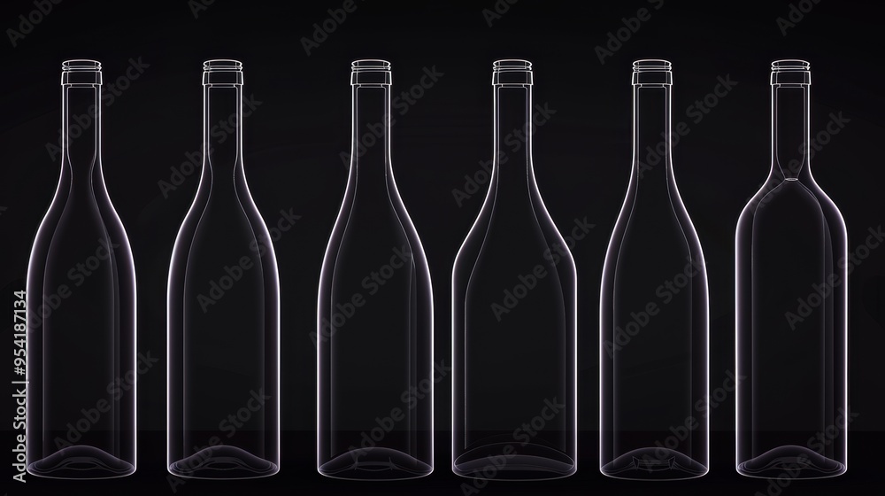 Grape wine bottles background