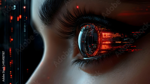 Close-up of a woman's eye w...