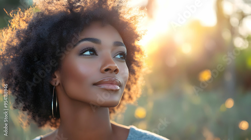 Close-up of a young woman w...