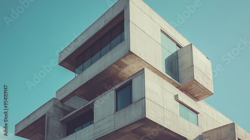 Geometric brutalist architecture perfect for bold and dynamic photography