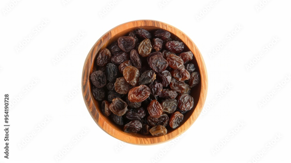 Raisin grain in bowl closeup view Raisin grain in bowl closeup view