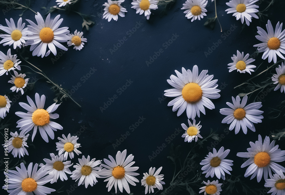 daisies on white background daisies on white background