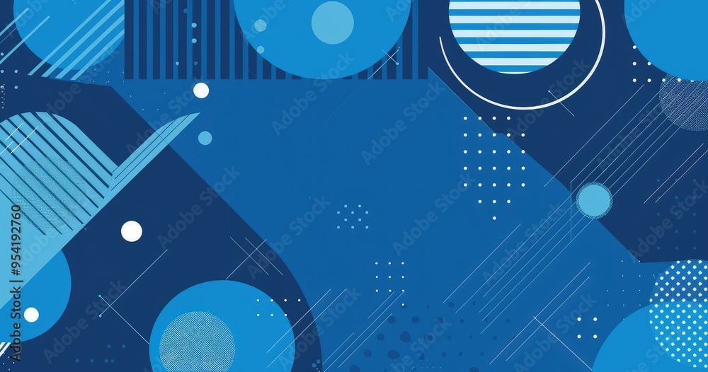 Abstract blue geometric design with circles and lines. Abstract blue geometric design with circles and lines.