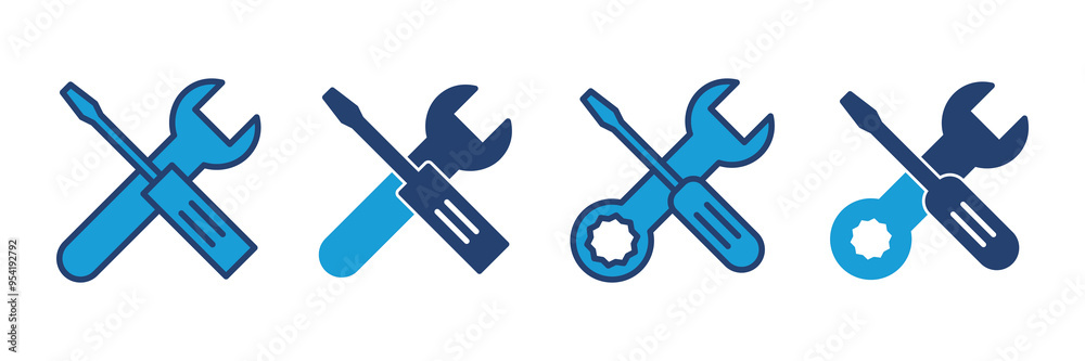 Repair tools icon vector. tool icon vector. setting icon vector. Wrench and screwdriver. support, Service Repair tools icon vector. tool icon vector. setting icon vector. Wrench and screwdriver. support, Service