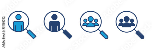 Hiring icon vector. Search job vacancy icon. Human resources concept. Recruitment