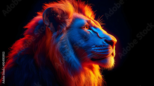 Close-up portrait of a lion...