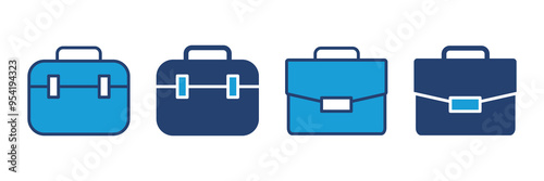 Briefcase icon vector. suitcase icon. luggage symbol.