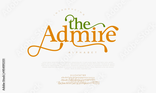 Theadmire typography beauty fashion elegant minimalist serif italic fonts decorative wedding vintage retro logos. Minimal luxury font alphabet logo. Vector illustration