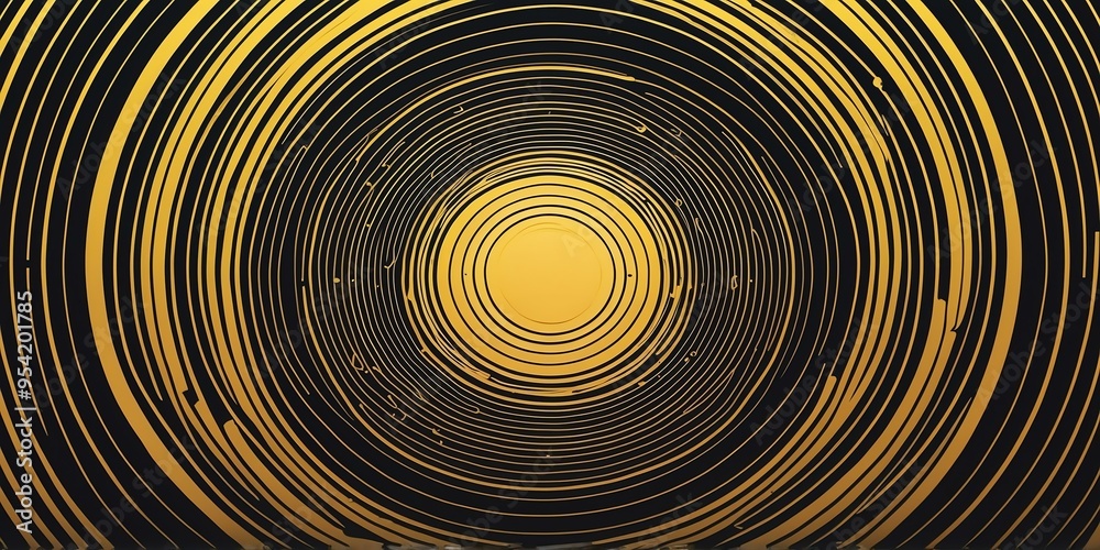 abstract vector concentric circles with yellow to gold gradient background abstract vector concentric circles with yellow to gold gradient background