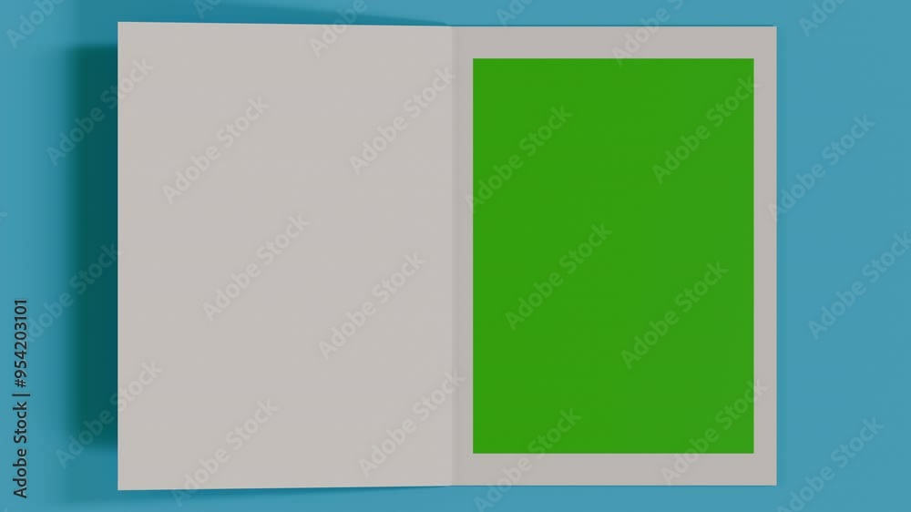 A celebration birthday card that opens animated with green screen