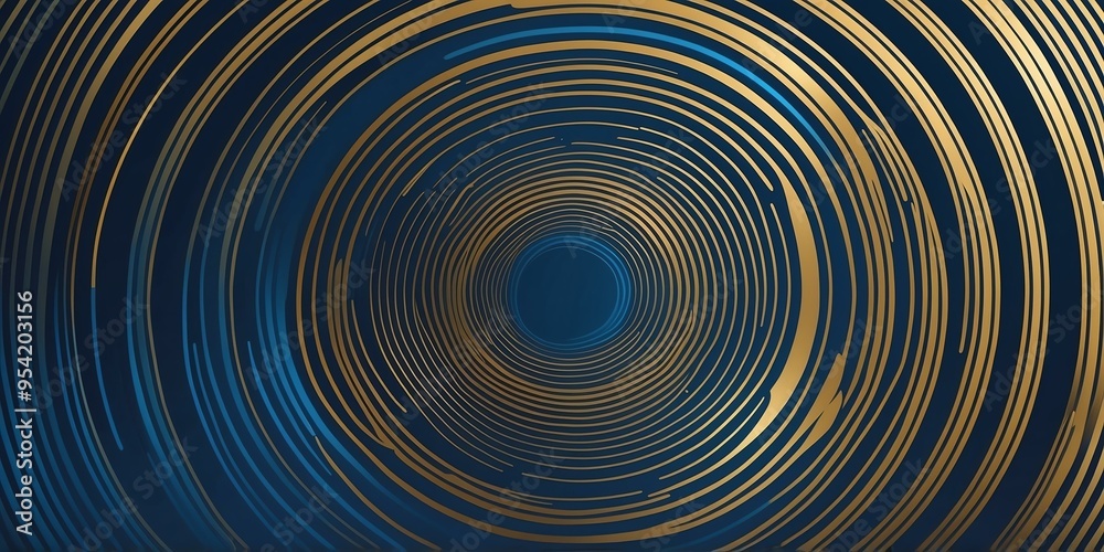 abstract vector concentric circles with gold to blue gradient background abstract vector concentric circles with gold to blue gradient background
