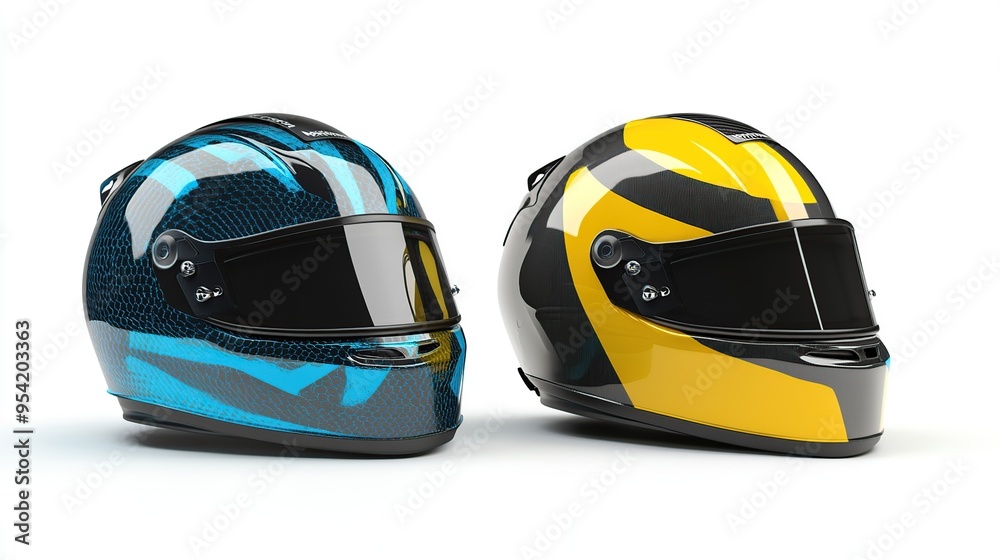 Fototapeta premium Two Racing Helmets