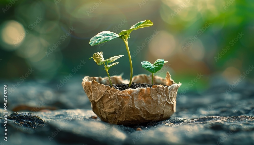 Visual metaphor of economic growth sprouting from digital layers of policy frameworks, [economic policy], [strategic growth]