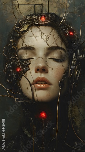 Surreal dystopian portrait (please use it for various graphic materials)
