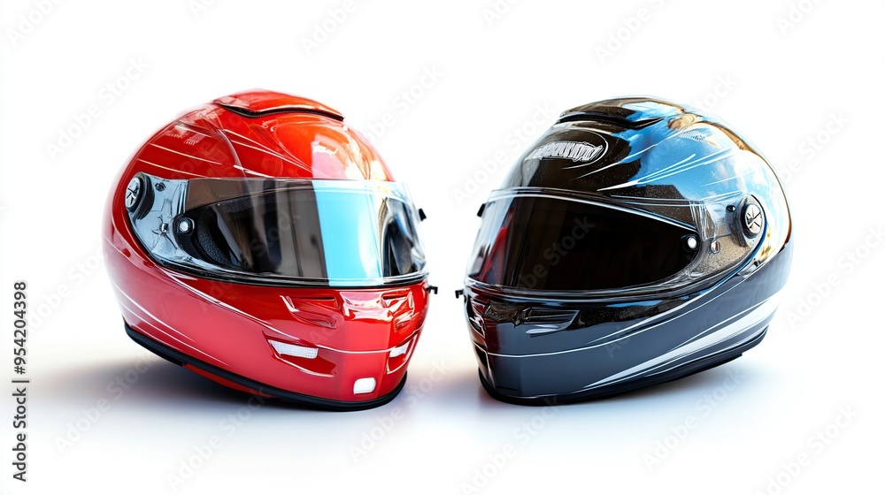 Fototapeta premium Two Racing Helmets