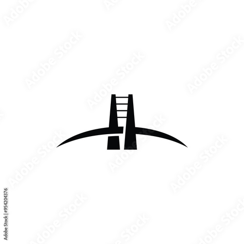 abstract logo bridge plate design