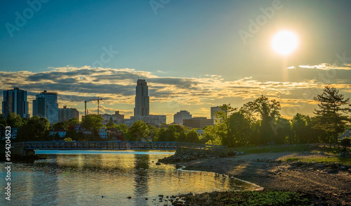 Fototapeta Naklejka Na Ścianę i Meble -  New Rochelle New York sunset