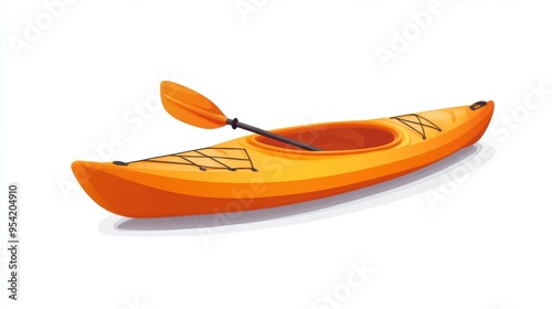 Kayak boat isolated over white background