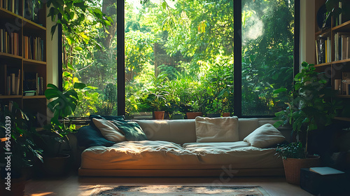 Cozy living room with a lar...
