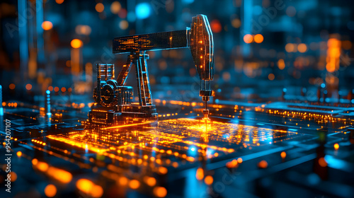 Digital oil rig in a futuri...