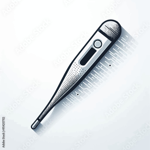 silhouette of a medical thermometer